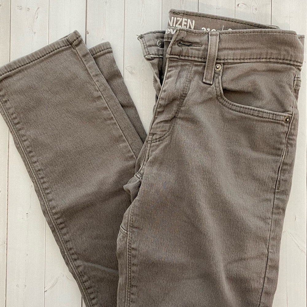 Mens Levis 216 Denizen Skinny Fit Grey Blue Jeans Size 29 x 32